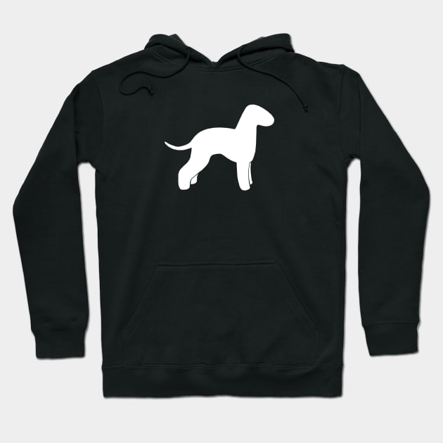 Bedlington Terrier Silhouette Hoodie by Coffee Squirrel